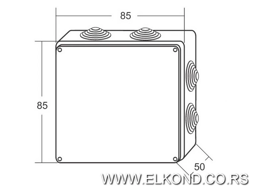 RAZVODNA KUTIJA OG PVC 85X85X50
