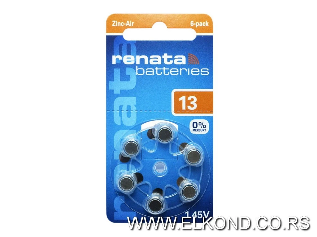 BATERIJA DURACELL ZA13 1/6 1,4V ZA SLUŠNI APARAT